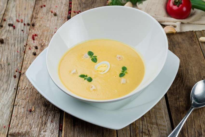 Сливочный суп-пюре с курицей