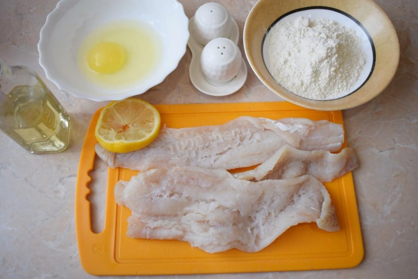 Филе минтая в яйце и муке