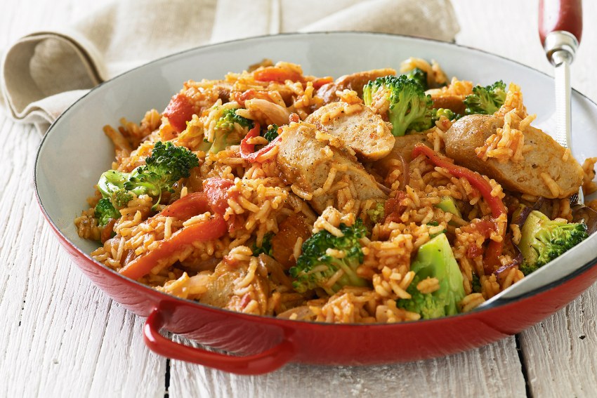 Плов с курицей в воке