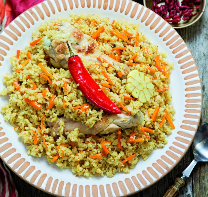 Плов из гузок индейки