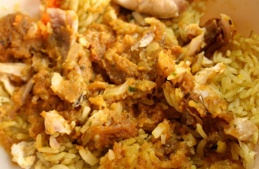 Плов с куриным бульоном