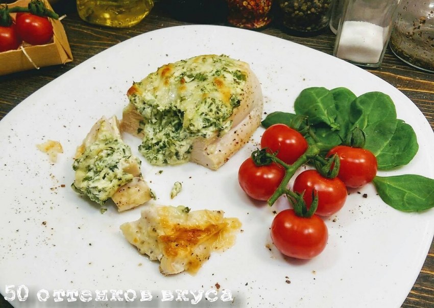 Куриное филе фаршированное творогом