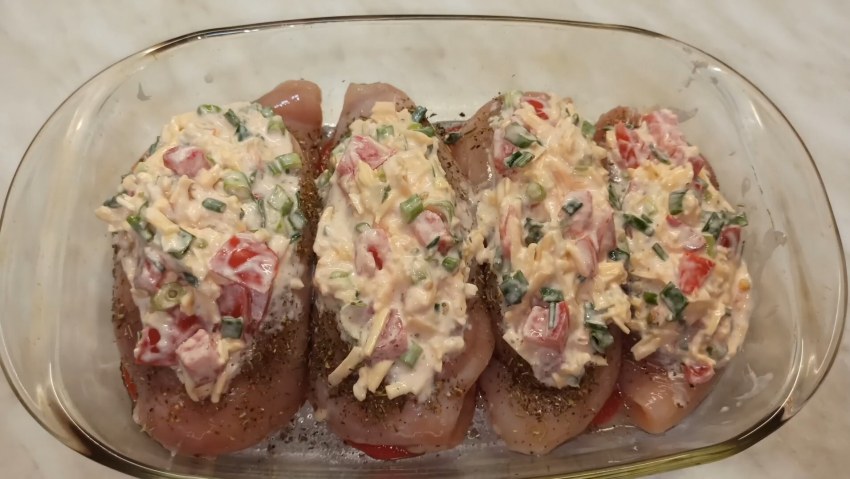 Куриные кармашки с начинкой