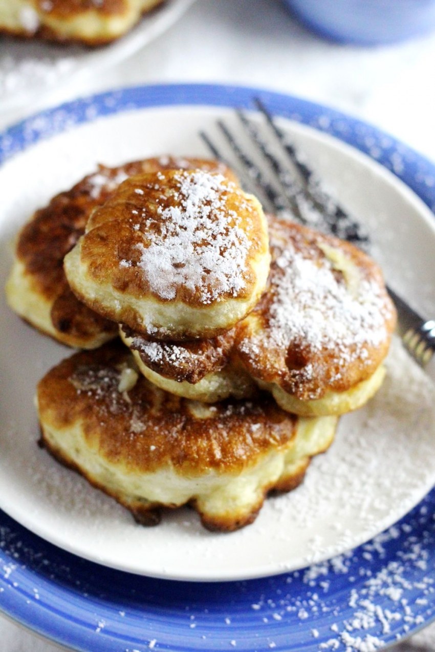 Оладьи с творогом на кефире пышные