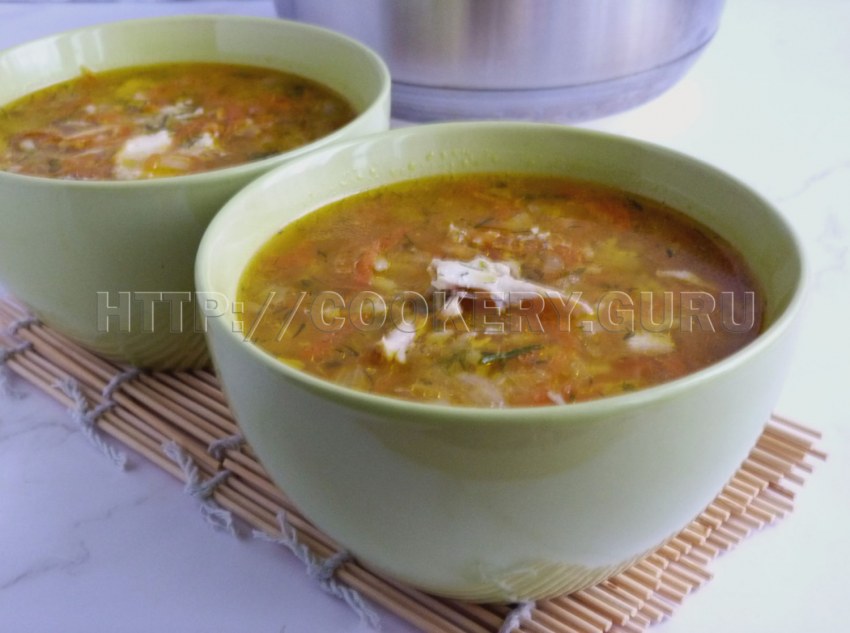 Куриный рисовый суп