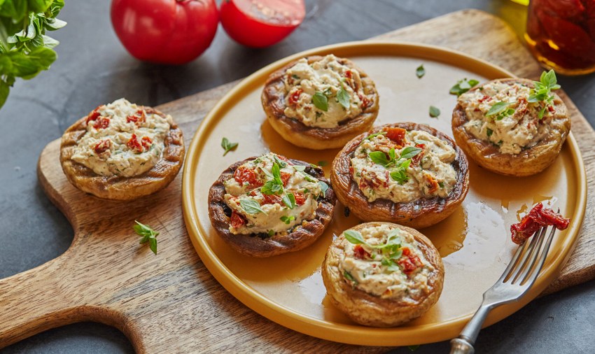 Шампиньоны фаршированные рикоттой