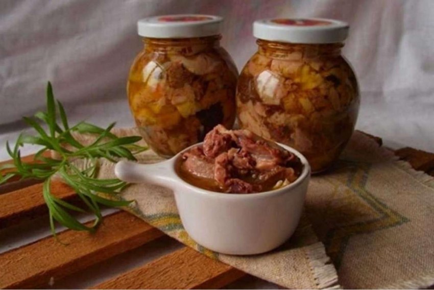 Консерва свинина с овощами купить порция на двоих