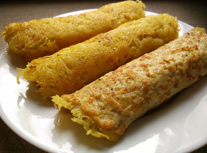 Рулетики из цукини с творожным