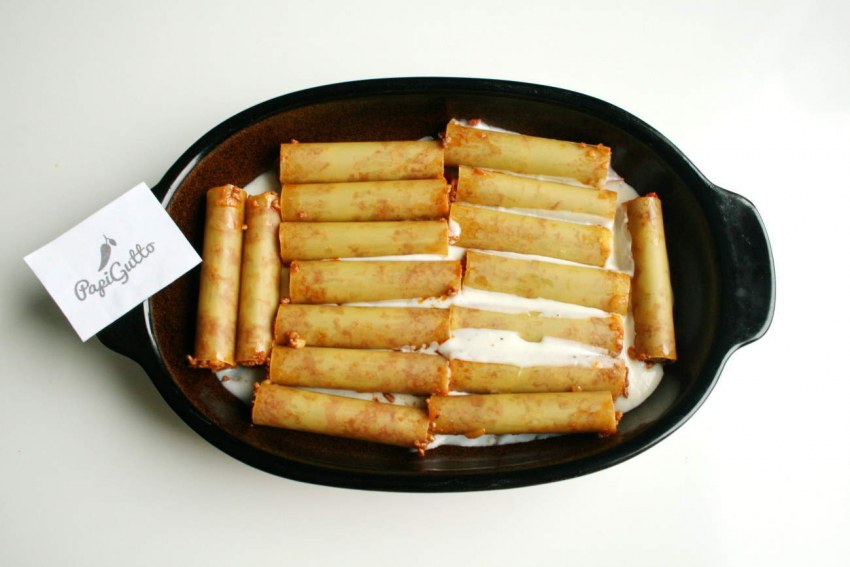 Трубочки из лаваша картофеля сыра и зелени