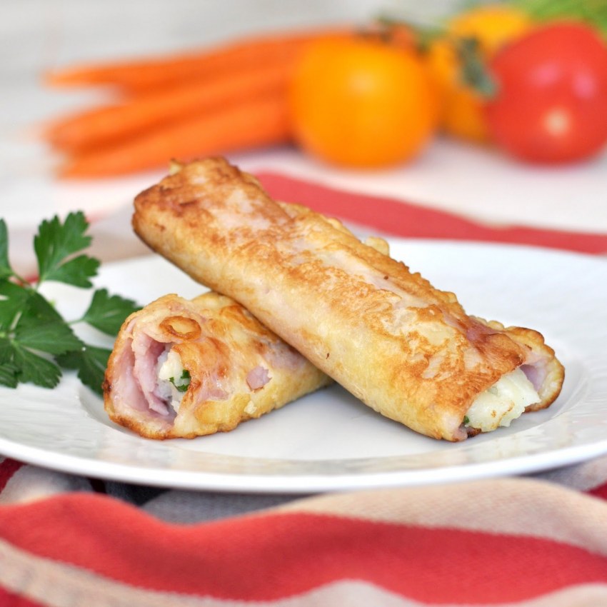 Пирожки с картошкой в трубочку