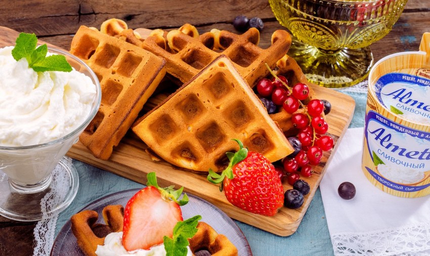 Бельгийская вафля с пашот