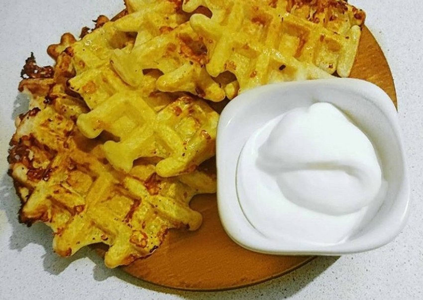 Бельгийские вафли с сыром