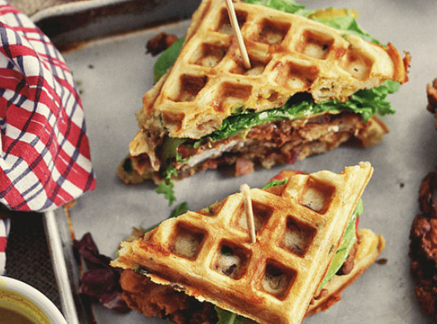 Вафли с сыром в вафельнице