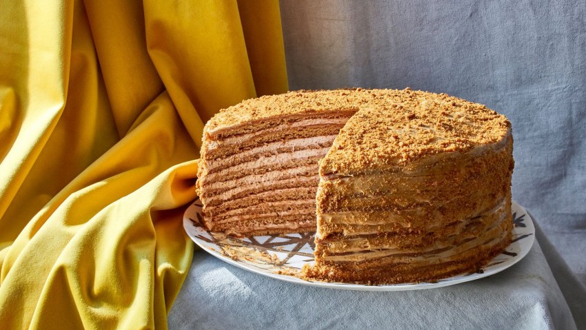 Торт россиянка разрез