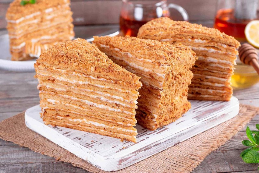 Торт медовый с молоком