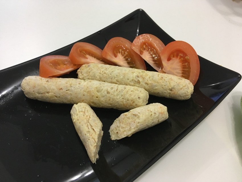 Куриные сосиски с тыквой