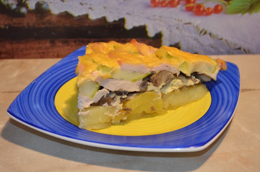 Куриное филе с картошкой в духовке