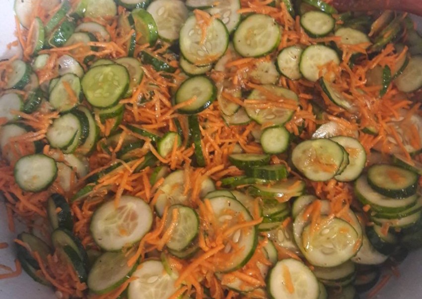 Салат из кабачков и моркови