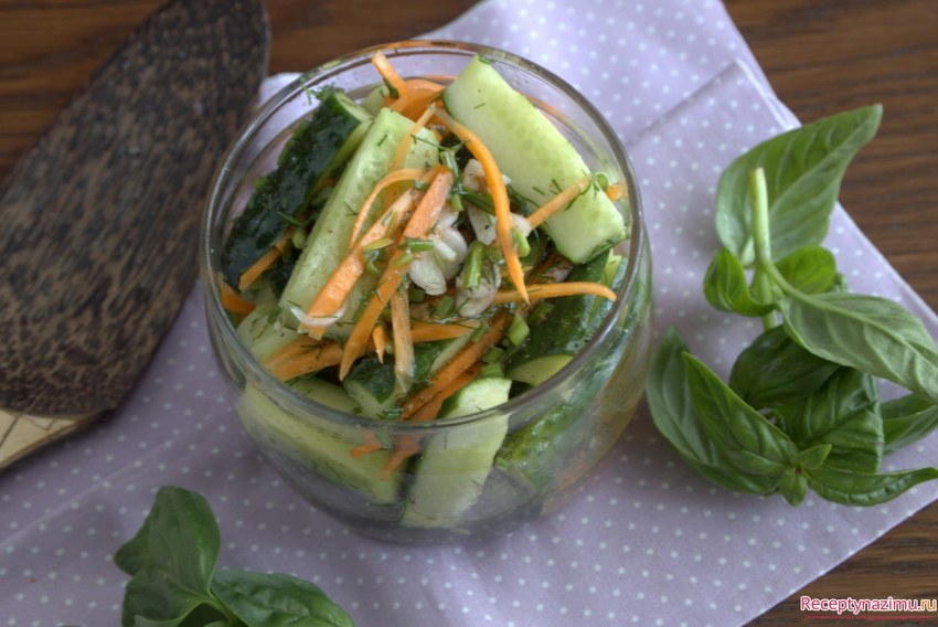 Цукини с морковью по-корейски