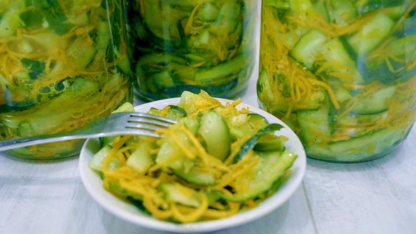 Салат из спаржевой фасоли и корейской моркови