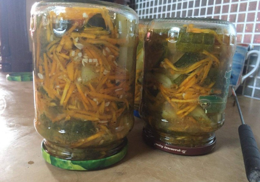 Огурец и морковь