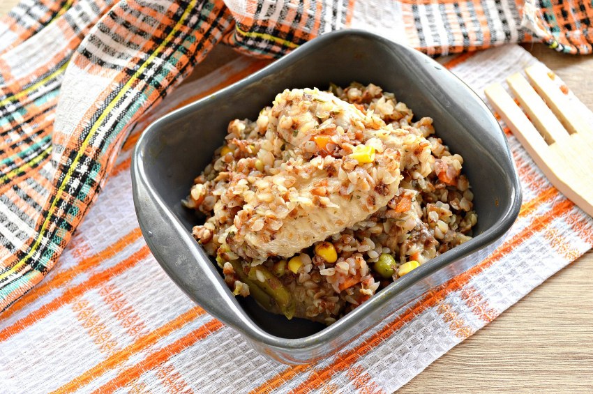 Гречка с филе курицы в мультиварке