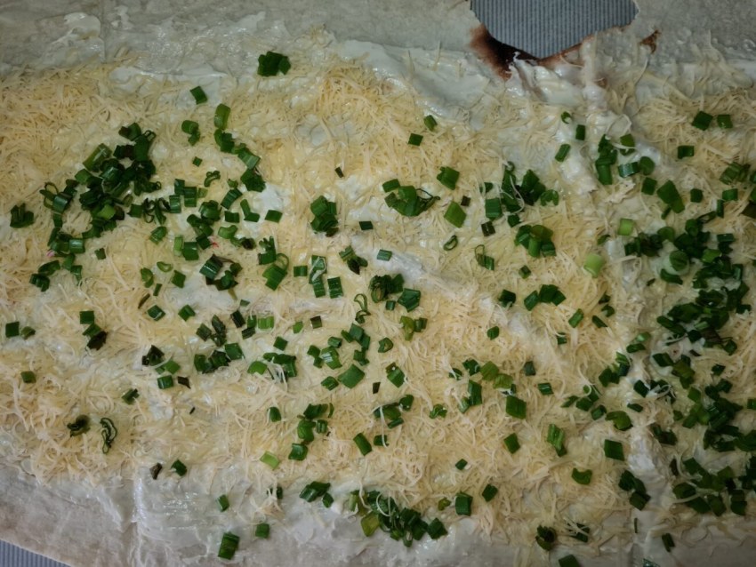 Лаваш с творогом и зеленью