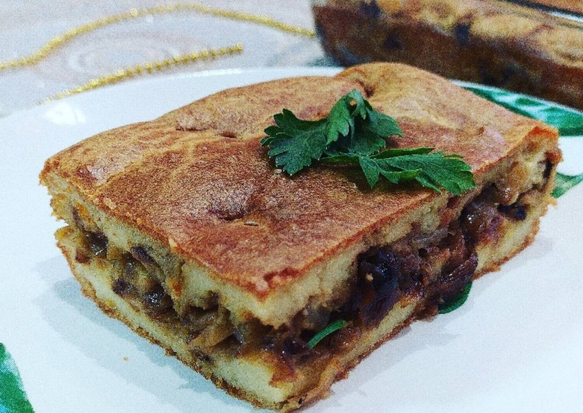 Заливной пирог на молоке