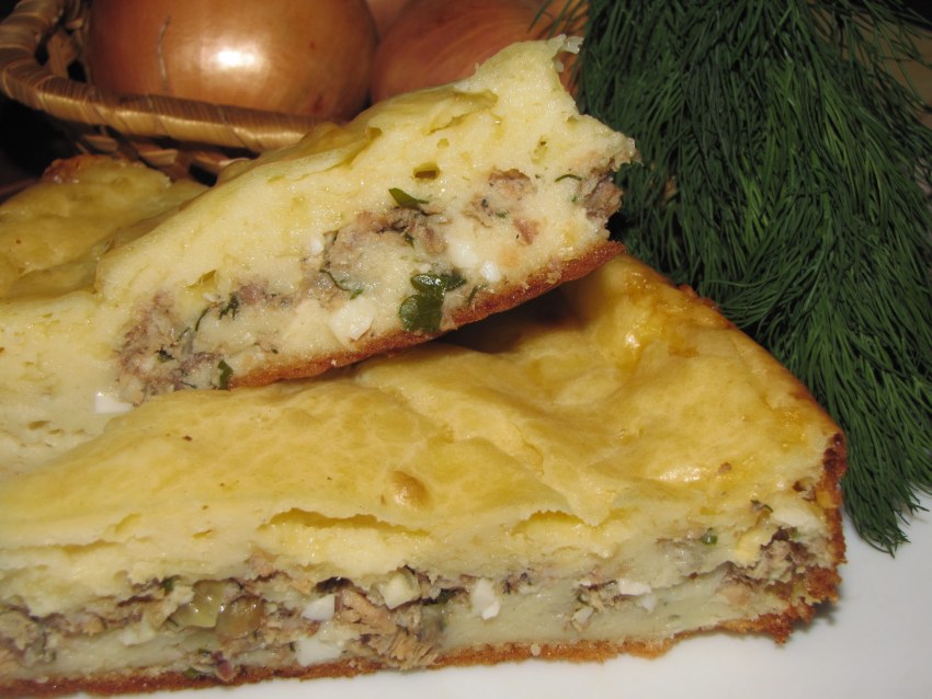 Пирог с сайрой дзен