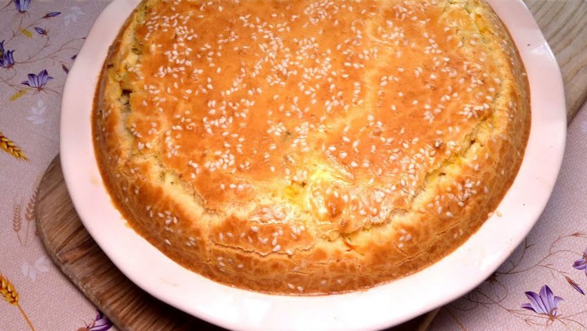 Заливной пирог с капустой