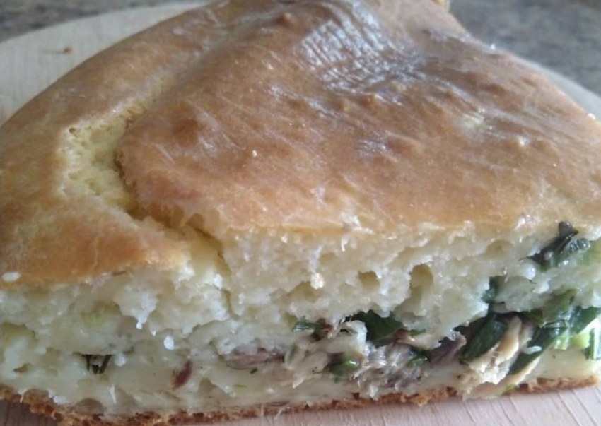 Заливной пирок с рыбоц