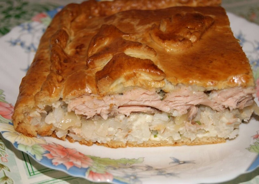 Заливной пирог с капустой