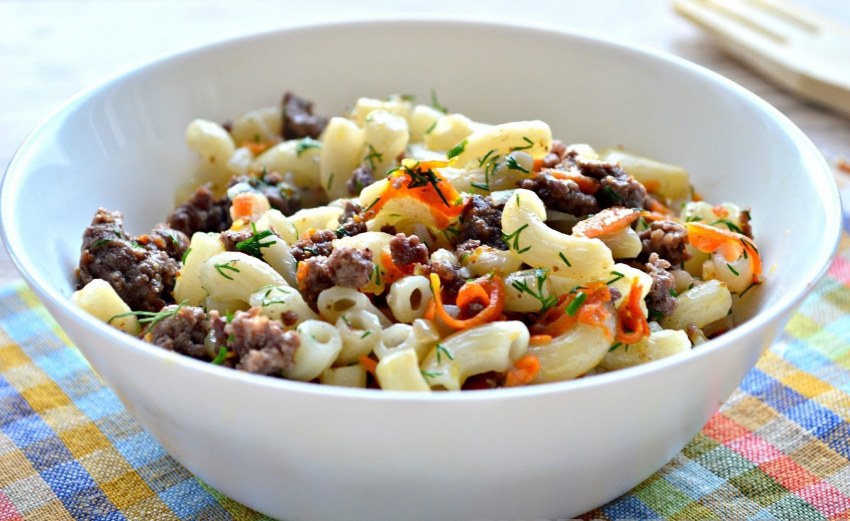 Простое и быстрое блюдо из макарон,