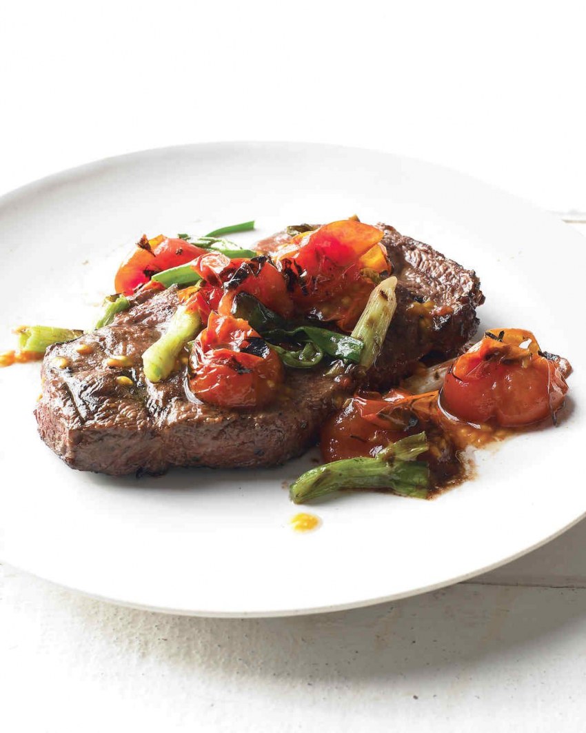 Мясо на сковороде гриль