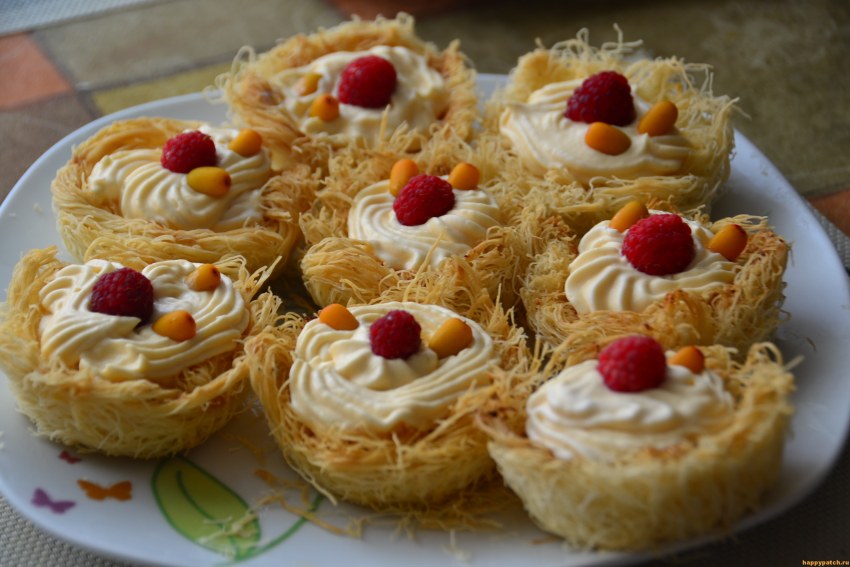 Корзиночки из теста катаифи