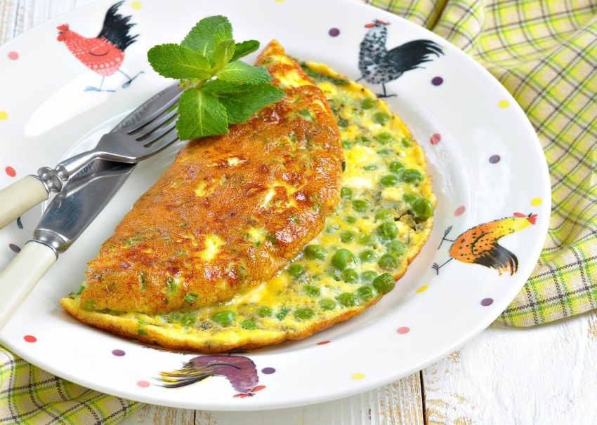 Омлет с мясом