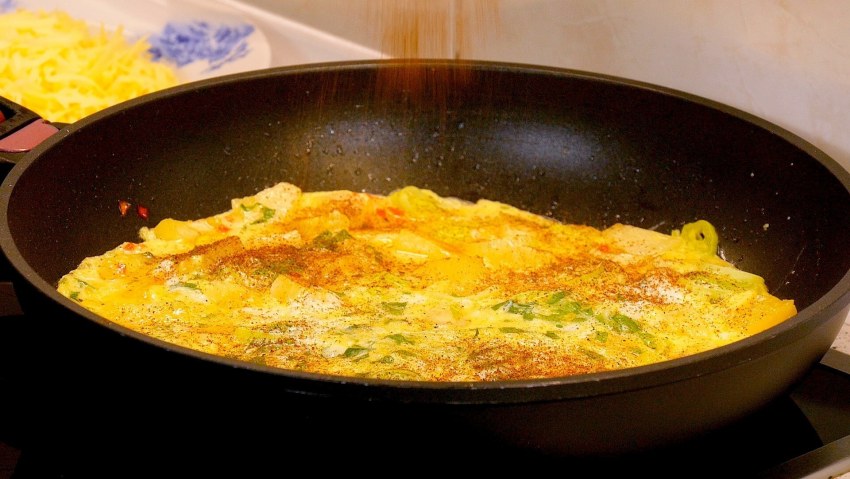 Яичница с молоком