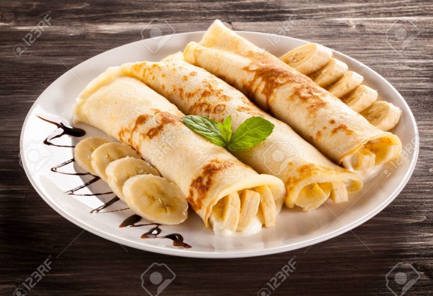 Банановые блинчики без муки и сахара