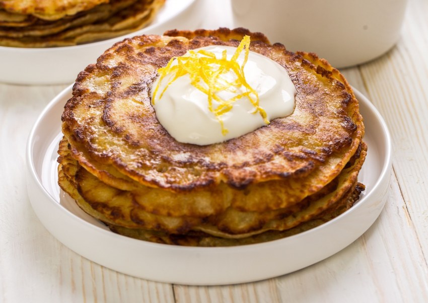 Банан и яйцо оладьи