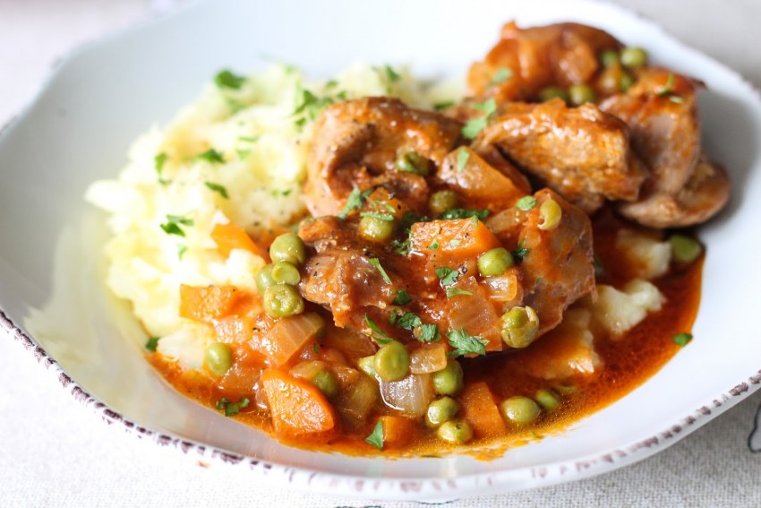 Индейка с горошком