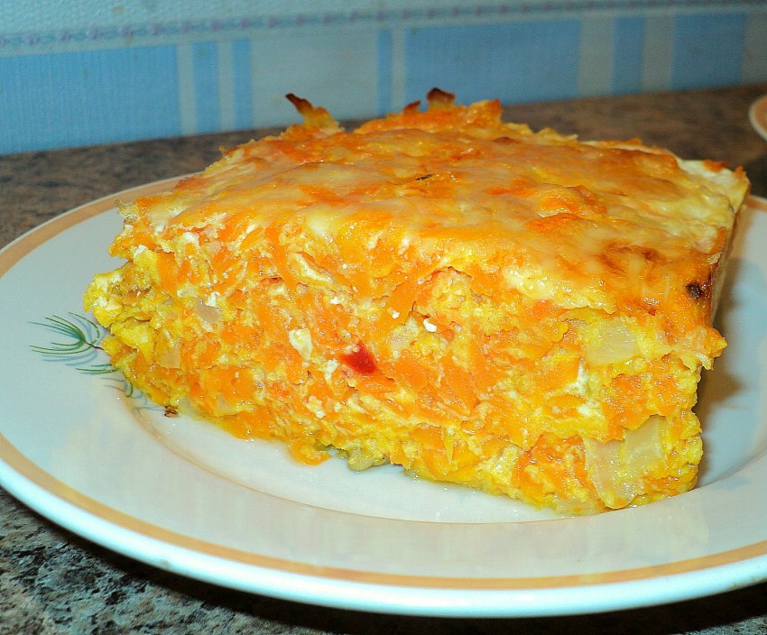 Запеканка с курицей и тыквой