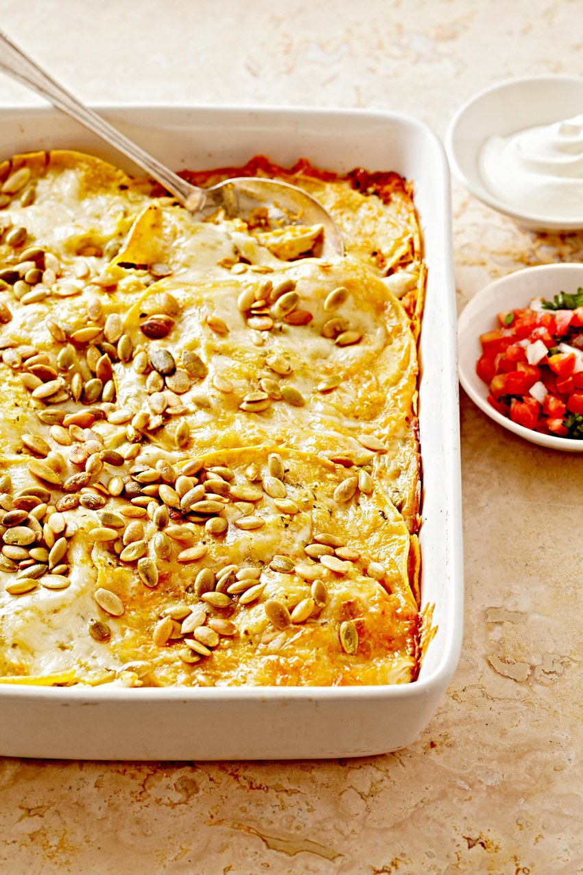 Запеканка с курицей и тыквой