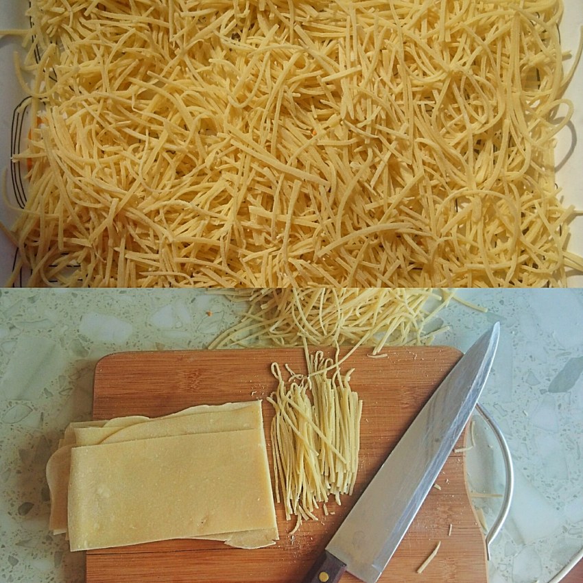 Приготовление лапши домашней