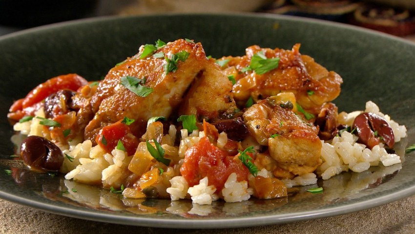 Индейка с рисом и овощами