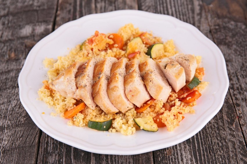 Фрикасе из индейки с булгуром