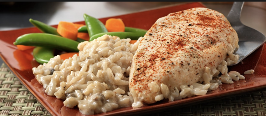 Рис с гречкой и курицей