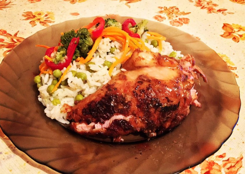 Индейка с рисом и овощами