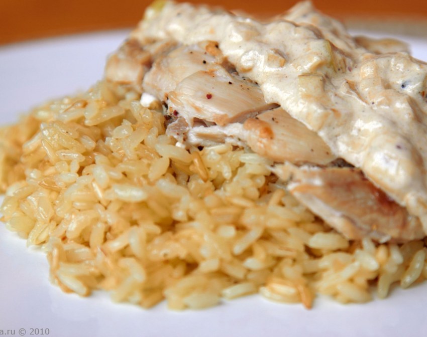 Куриная грудка с рисом
