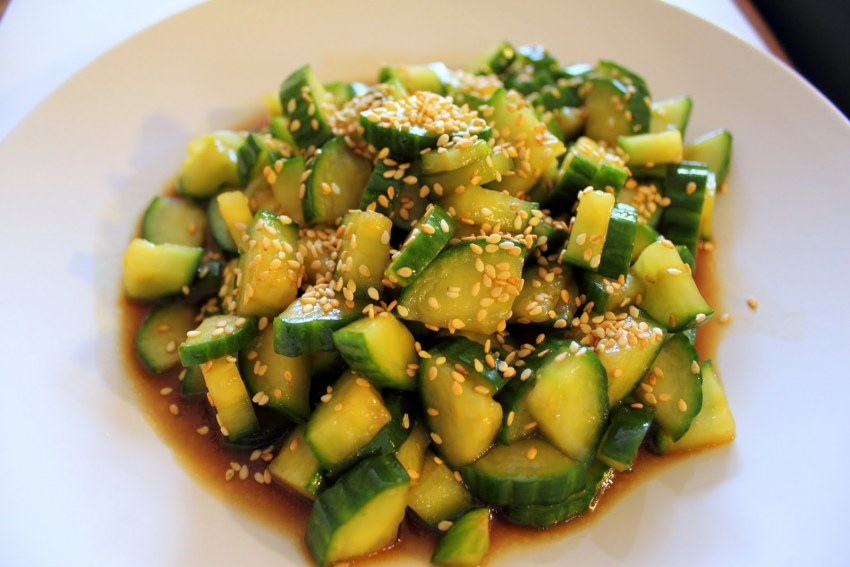 Китайский салат с огурцами