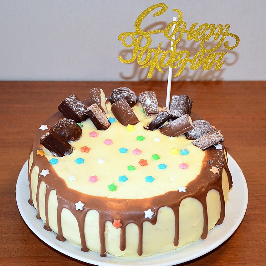 Торт с подтеками